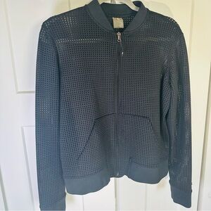 CALIA by Carrie Underwood Black Perforated Bomber Jacket